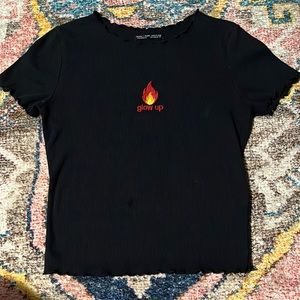Black “Glow up” T-Shirt.
